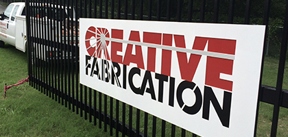 Creative Fabrication sign by Diamond C Sandblasting & Painting