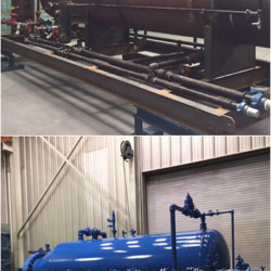 Freshly painted equipment by Diamond C Sandblasting & Painting